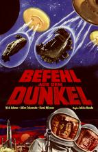 (Befehl aus dem Dunkel L.E.99 (Cover B)) Die beiden Astronauten Glenn (Nick Adams) und Fuji (Akira Takarada) fliegen mit der Rakete P1 zu einem bisher unentdeckten Planeten, der seine Bahn jenseits des Jupiters zieht. Auf dem Planeten erfahren sie von den Bewohnern, daß King Ghidora diese Welt tyrannisiert, seitdem er von der Erde geflohen ist. Die Bewohner bitten die Erdlinge, ihnen die beiden Monster Godzilla und Rodan zu übergeben, damit sie durch ihre Hilfe Ghidora besiegen können. Der Plan funktioniert, und Godzilla und Rodan verjagen Ghidora ins Weltall, doch jetzt, da die Außerirdischen die Macht über ihre Welt wieder haben, nutzen sie die beiden Monster um die Erde zu erobern. Artikelbild